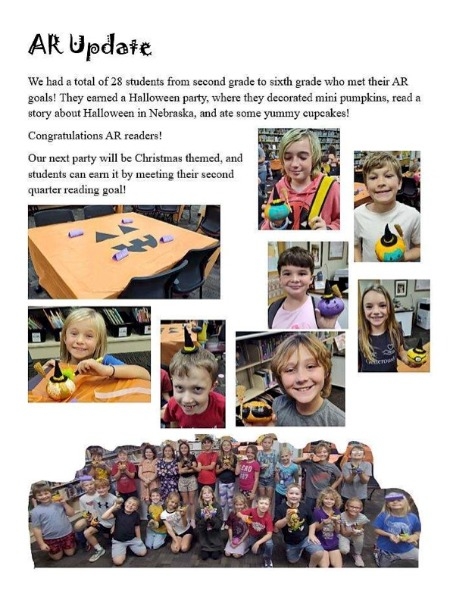 Photograph of students at AR Halloween Party